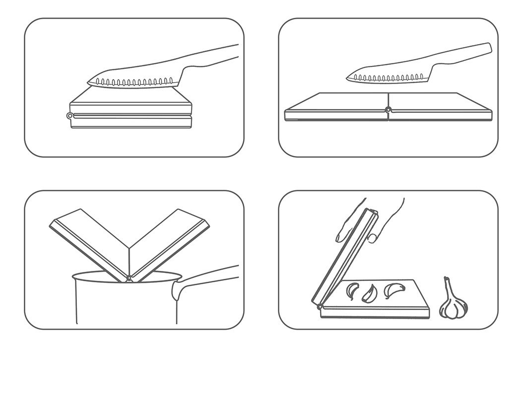 Bambleu可折叠双面砧板设计